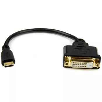 Vente Câble HDMI StarTech.com Adaptateur vidéo Mini HDMI vers DVI-D de 20 cm - Convertisseur Mini HDMI vers DVI - M/F - Noir sur hello RSE