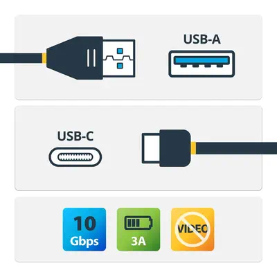 StarTech Câble de Charge USB-A vers USB-C de 1m, USB - Câble USB - visuel 6