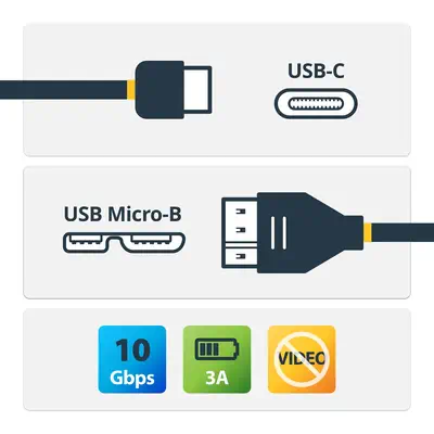 StarTech Câble USB-C vers Micro USB-B de 1m, USB 10Gbps - visuel 4