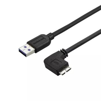 Revendeur officiel StarTech.com Câble Micro USB 3.0 slim - USB-A vers Micro-B à angle droit de 50 cm - M/M