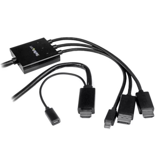 Achat Câble HDMI StarTech.com Câble adaptateur HDMI, DisplayPort ou Mini DisplayPort vers HDMI de 2 m - Noir sur hello RSE