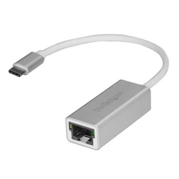 Vente Câble USB StarTech.com Adaptateur réseau USB-C vers RJ45 Gigabit Ethernet - M/F - Argent sur hello RSE