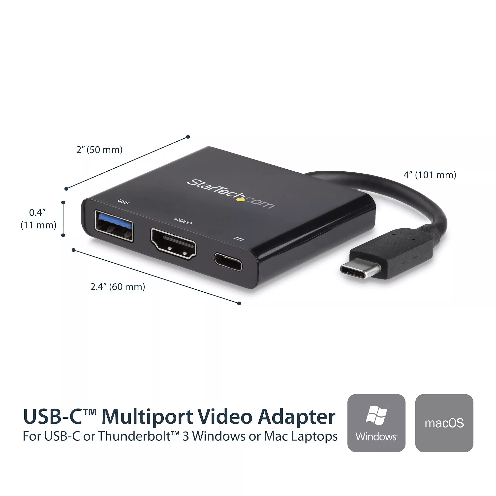 Vente StarTech.com Adaptateur multifonction USB-C vers HDMI 4K StarTech.com au meilleur prix - visuel 2