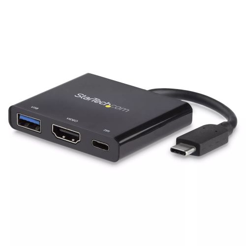 Revendeur officiel Station d'accueil pour portable StarTech.com Adaptateur multifonction USB-C vers HDMI 4K avec USB Power Delivery et port USB-A