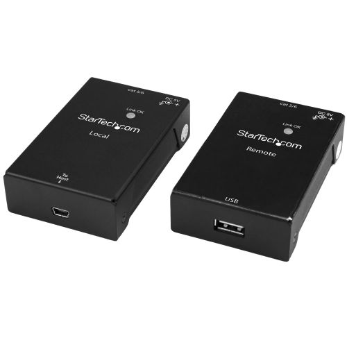 Revendeur officiel Switchs et Hubs StarTech.com Kit extendeur USB 2.0 via Cat5 ou Cat6 à 1 port - 50 m