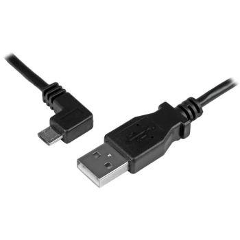 Revendeur officiel StarTech.com Câble USB vers Micro USB coudé à angle gauche de 50 cm - 0,25 mm² - M/M - Noir