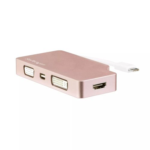 Achat StarTech.com Adaptateur multiport USB-C - Or rose - 4-en-1 - 0065030878777