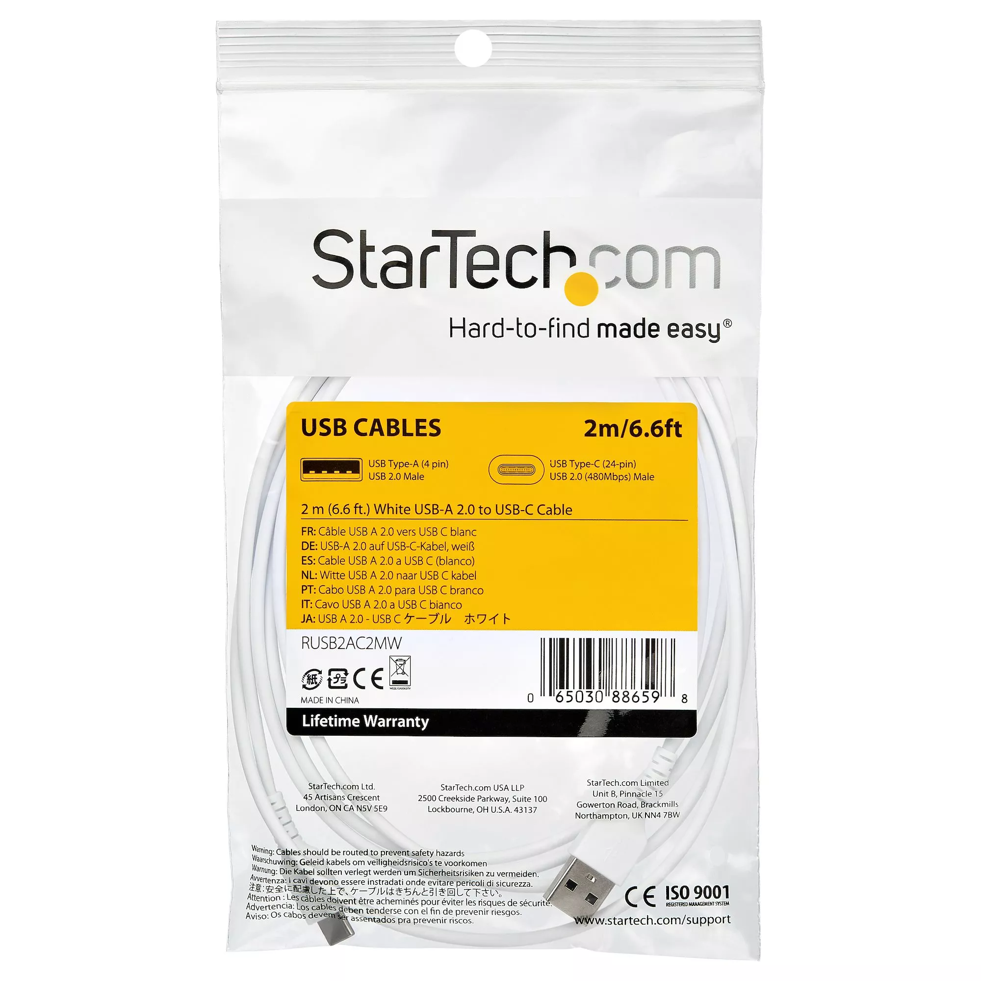 Vente StarTech.com Câble USB-C vers USB 2.0 de 2 StarTech.com au meilleur prix - visuel 6