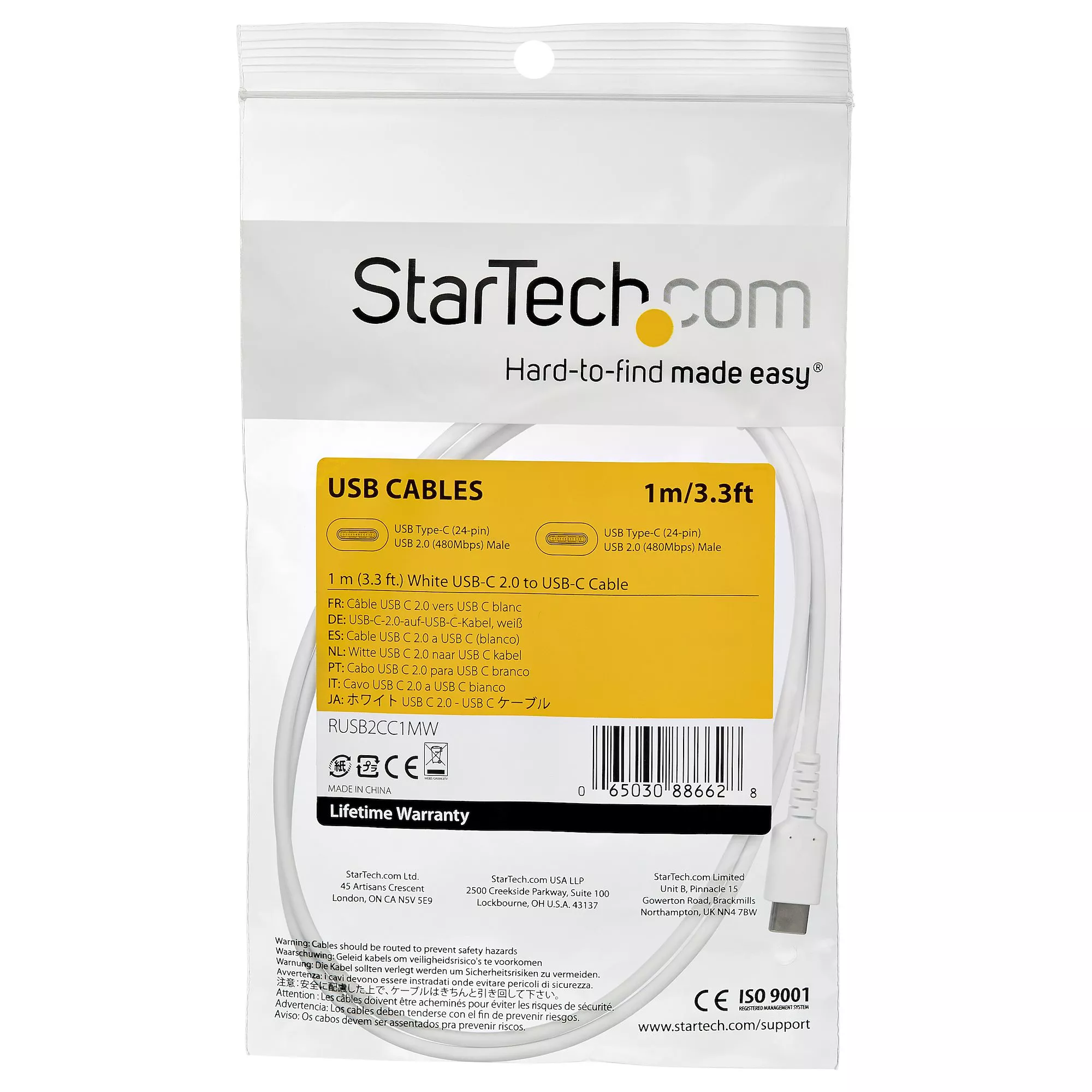 Achat StarTech.com Câble USB-C vers USB-C de 1 m sur hello RSE - visuel 5