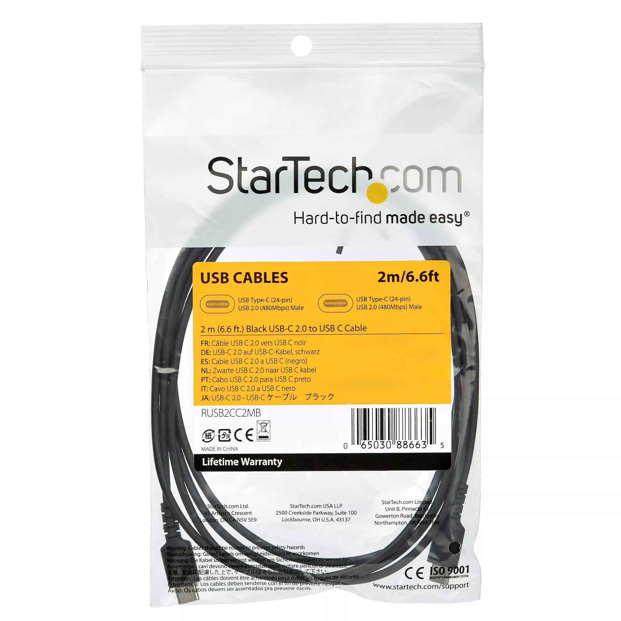 Vente StarTech.com Câble USB-C vers USB-C de 2 m StarTech.com au meilleur prix - visuel 4