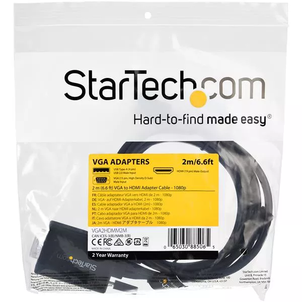 Achat StarTech.com Câble adaptateur VGA vers HDMI - 2 sur hello RSE - visuel 7
