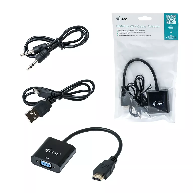Vente I-TEC Adapter HDMI to VGA resolution Full-HD i-tec au meilleur prix - visuel 4
