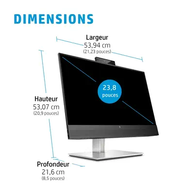HP E24mv G4 23.8p IPS FHD Conferencing Monitor 16:9 1000 - Ecran Ordinateur - visuel 10