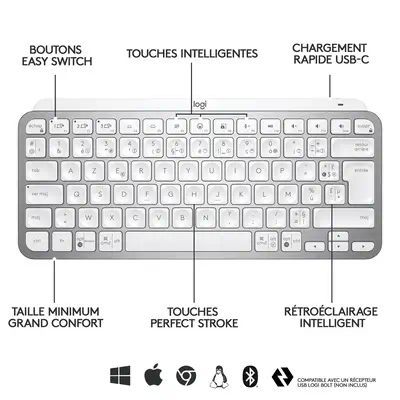 Logitech MX Keys Mini Logitech - visuel 1 - hello RSE - ÉCLAIRAGE INTELLIGENT. ENCORE PLUS INTELLIGENT