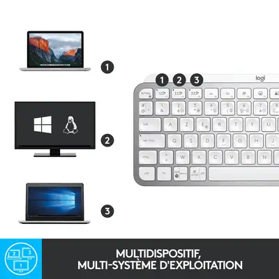 Logitech MX Keys Mini Logitech - visuel 1 - hello RSE - CHARGE ET CONNEXION RAPIDES