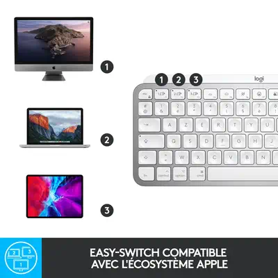 Logitech MX Keys Mini for Mac Logitech - visuel 1 - hello RSE - UN ÉCLAIRAGE INTELLIGENT POUR DONNER LIBRE COURS À VOS MEILLEURES IDÉES GRÂCE AU FLOW