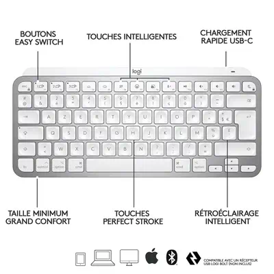 Logitech MX Keys Mini for Mac Logitech - visuel 1 - hello RSE - AUTOMATISEZ LES TÂCHES RÉPÉTITIVES