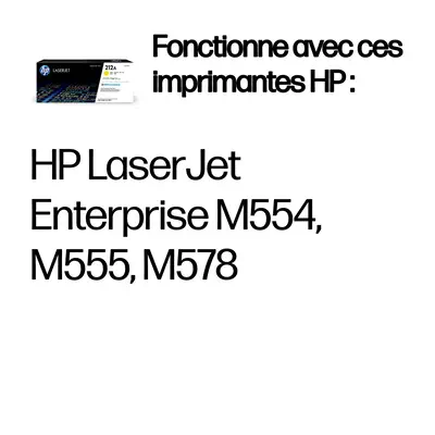 Cartouche de toner jaune HP 212A LaserJet authentique - Toner - visuel 2