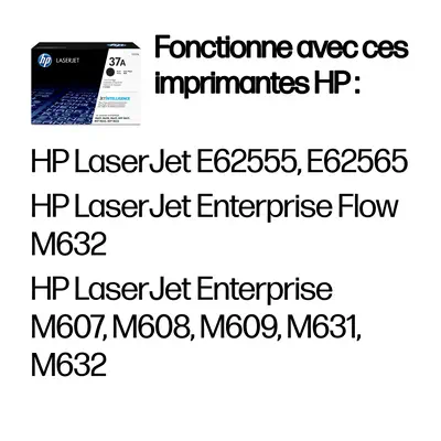 Cartouche de toner noir authentique HP 37A LaserJet - Toner - visuel 2