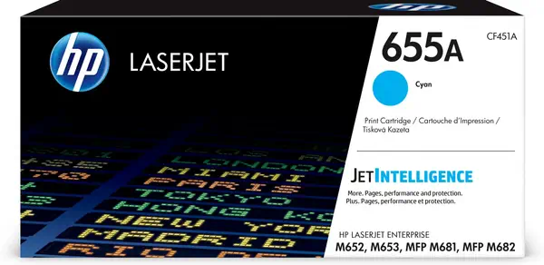 655A Toner HP LaserJet cyan authentique - visuel 1