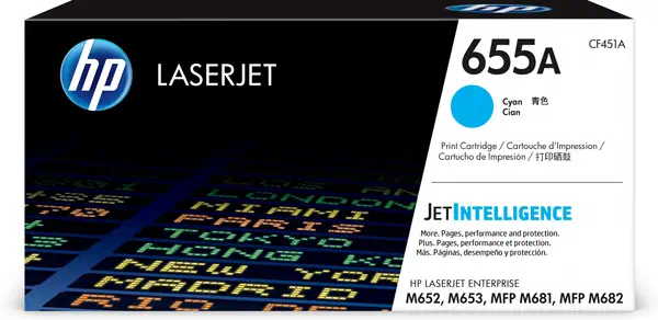 Achat HP 655A original LaserJet Toner cartridge CF451 Cyan - 0889894325426