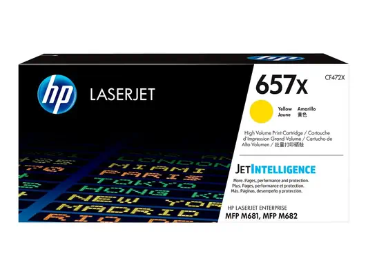 Cartouche de toner jaune HP 657X LaserJet grande capacité authentique - Toner - visuel 2