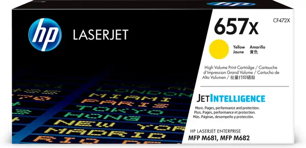 Cartouche de toner jaune HP 657X LaserJet grande capacité authentique - Toner - visuel 1