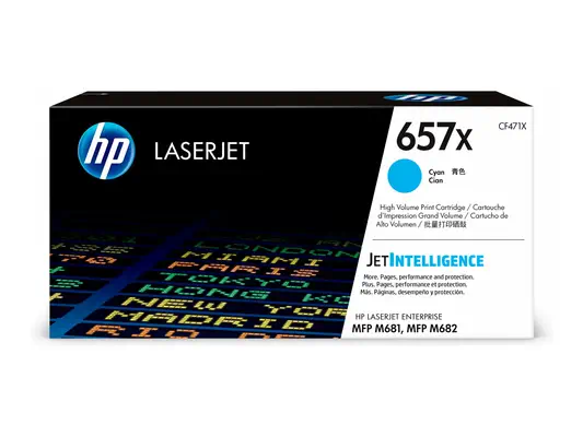 Cartouche de toner cyan HP 657X LaserJet grande capacité authentique - Toner - visuel 3
