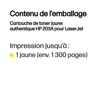 Cartouche de toner jaune authentique HP 203A pour LaserJet - Toner - visuel 3