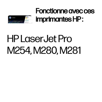 Cartouche de toner jaune authentique HP 203A pour LaserJet - Toner - visuel 2