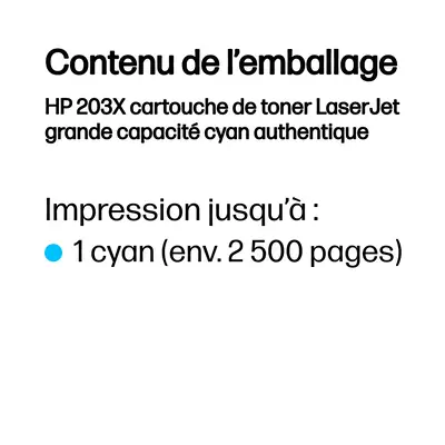 203X cartouche de toner LaserJet grande capacité cyan authentique - HP - Toner - visuel 2