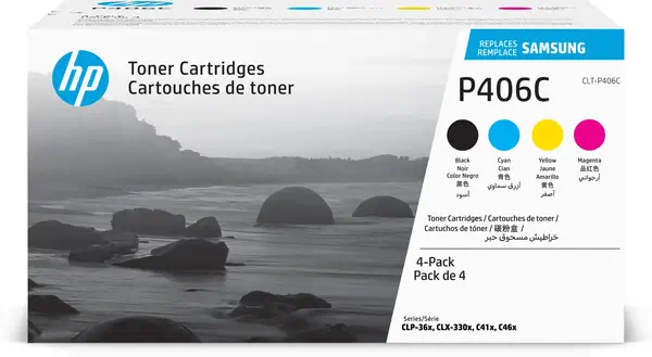 CLT-P406C Pack de 4 cartouches authentiques de toner cyan/magenta/jaune/noir - HP - Toner - visuel 2