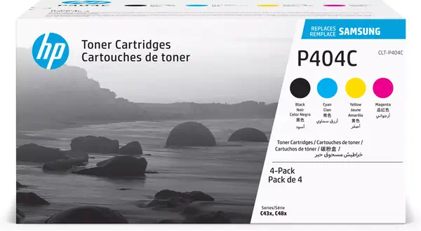 CLT-P404C Pack de 4 cartouches authentiques de toner cyan/magenta/jaune/noir - HP - Toner - visuel 1