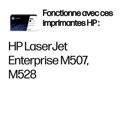 Toner noir LaserJet HP 89A authentique - visuel 3