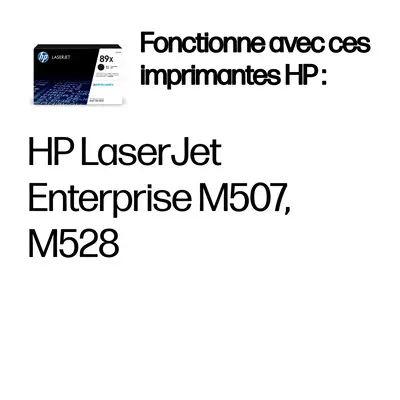 Toner noir LaserJet HP 89X authentique grande capacité - visuel 3