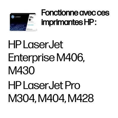 HP 59X Toner noir LaserJet authentique grande capacité - visuel 3