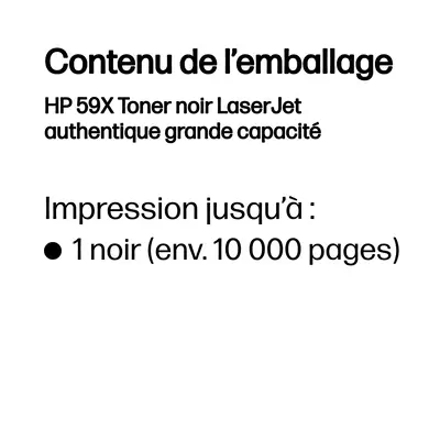 HP 59X Toner noir LaserJet authentique grande capacité - visuel 2
