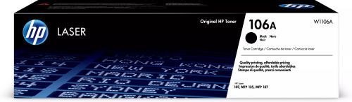 Revendeur officiel HP 106A Black Original Laser Toner Cartridge