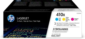 410XLaserJet, lot de 3 cartouches de toner grande capacité authentiques, cyan/magenta/jaune livraison gratuite