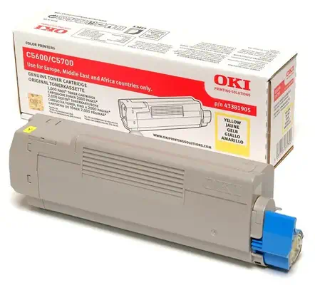 OKI C5600, C5700 cartouche de toner jaune capacité standard - Toner - visuel 1