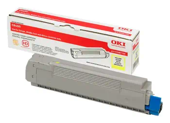 OKI C8600, C8800 cartouche de toner jaune capacité standard livraison rapide