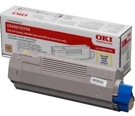 OKI 43872305 Cartouche de toner 1 pièce(s) Original Jaune - Toner - visuel 1