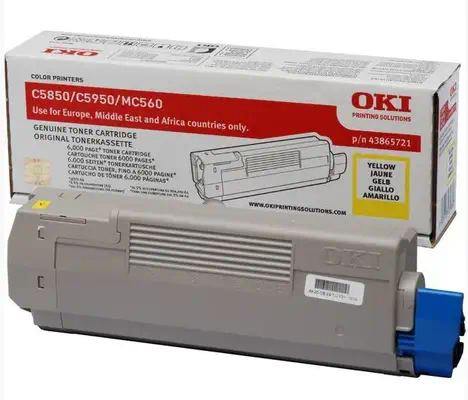 OKI C5850, C5950 cartouche de toner jaune capacité standard - Toner - visuel 1