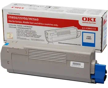 OKI C5850, C5950 cartouche de toner cyan capacité standard livraison gratuite
