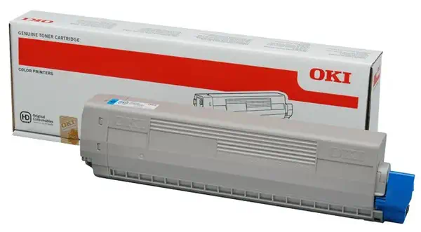 OKI C831 C841 cartouche de toner cyan capacité standard 10 - Toner - visuel 1