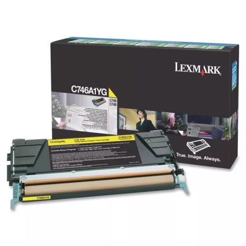 Revendeur officiel LEXMARK C746, C748 7K cartouche de toner jaune capacité