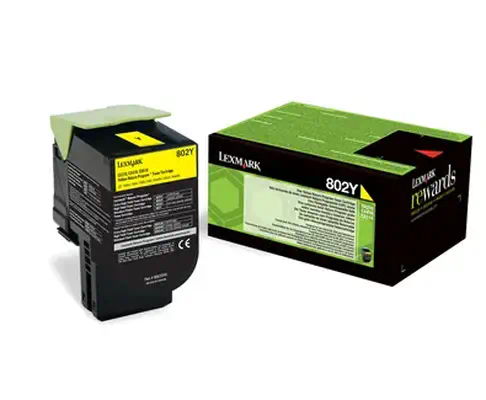 LEXMARK 802Y cartouche de toner jaune faible capacité Lexmark - visuel 1 - hello RSE - Toner Unison