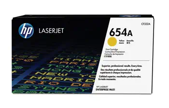 Achat Toner HP 654A original Toner cartridge CF332A yellow standard