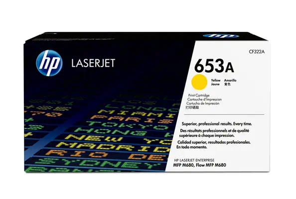 Vente Toner HP 653A original Toner cartridge CF322A yellow standard