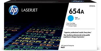 Avis HP 654A toner cyan authentique LaserJet